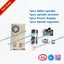 1 шт. Питание+ 1 шт. Mach3 система+ 400 w 3000-12000r/мин мотор шпинделя+ 1 шт. УФ-фильтр 52 мм с креплением кронштейн# aQEed123