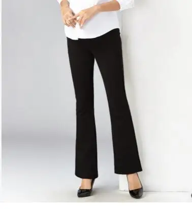 Качественные хлопковые брюки для беременных с эластичной резинкой на талии; Модная одежда для беременных женщин; черные профессиональные брюки для беременных женщин