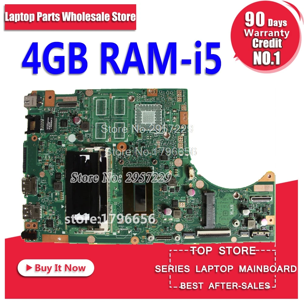  For ASUS Original Motherboard TP500LA TP500L TP500LN REV2.0 With i5 CPU Intergated 4GB Memory On Bo