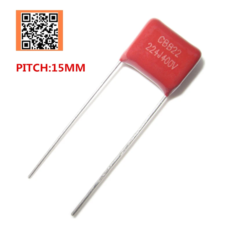 10pcs 400V 0.1UF 100NF 10mm 104J 0.22UF 220NF 224J 15mm 0.27UF 270NF 274J Pitch 10mm 400V 5% CBB Polypropylene film capacitor polypropylene film capacitor cbb capacitor