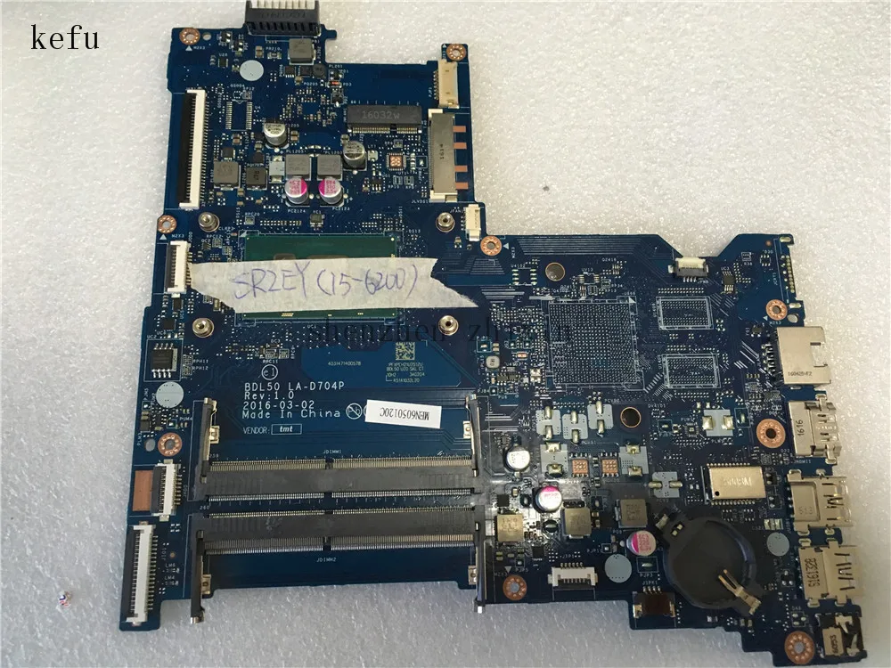 KEFU для HP 15 AY материнская плата ноутбука с I5 6200U BDL50 LA D704P REV: 1 0 тест