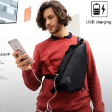ARCTIC HUNTER нагрудная сумка для мужчин USB зарядное устройство Мужская s сумка через плечо мужская повседневная сумка через плечо Рождественский подарок XB00045