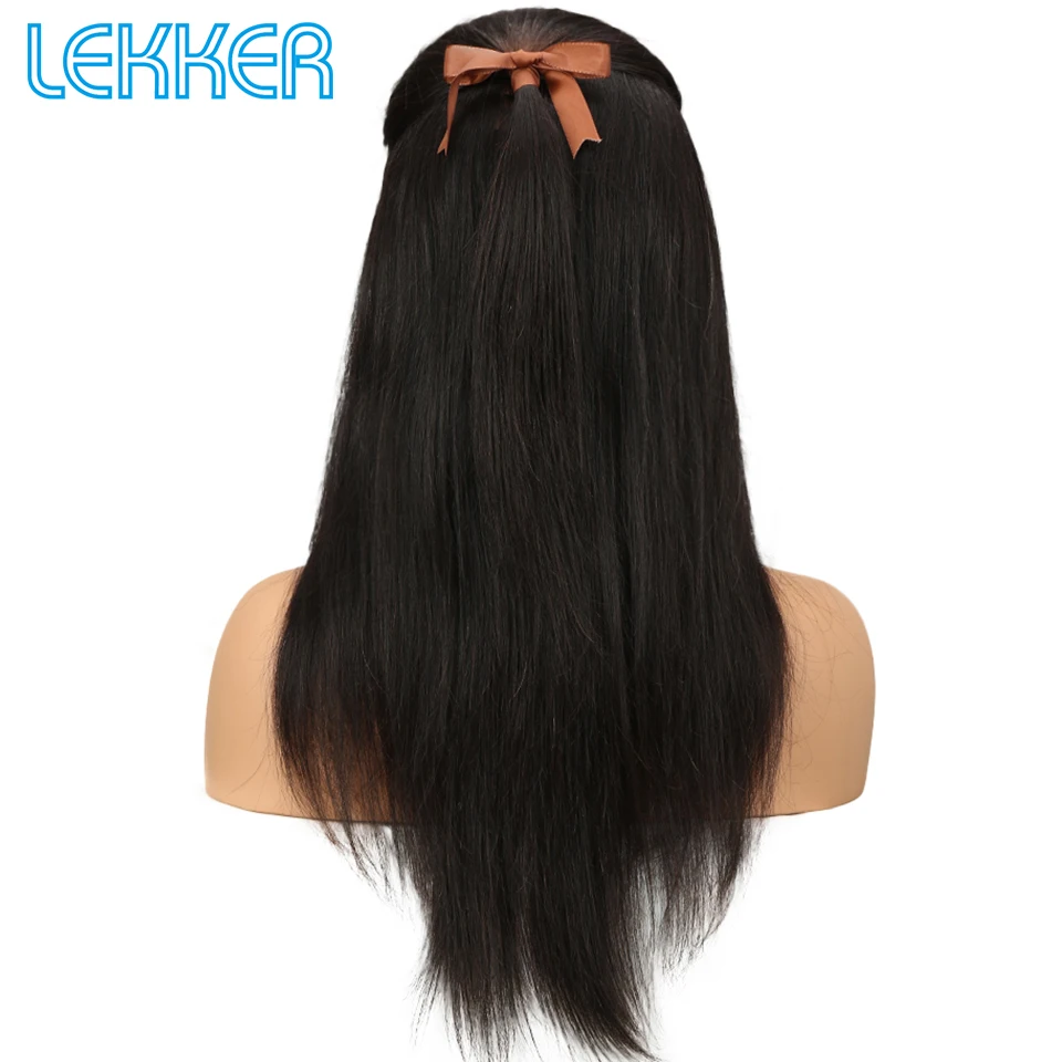 Lekker 4x4 парики из натуральных волос на шнуровке Remy бразильские парики из натуральных волос прямые парики из натуральных волос для женщин Два цвета 14-26 дюймов