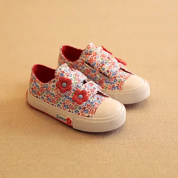 

The Spring 2016 New Children Shoes Breathable Canvas Shoes Girls Shoes