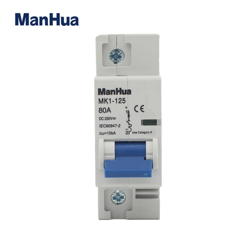 ManHua Однофазный DC 230 В MK1-125 80A автоматический выключатель напряжение протектор реле миниатюрный автоматический выключатель