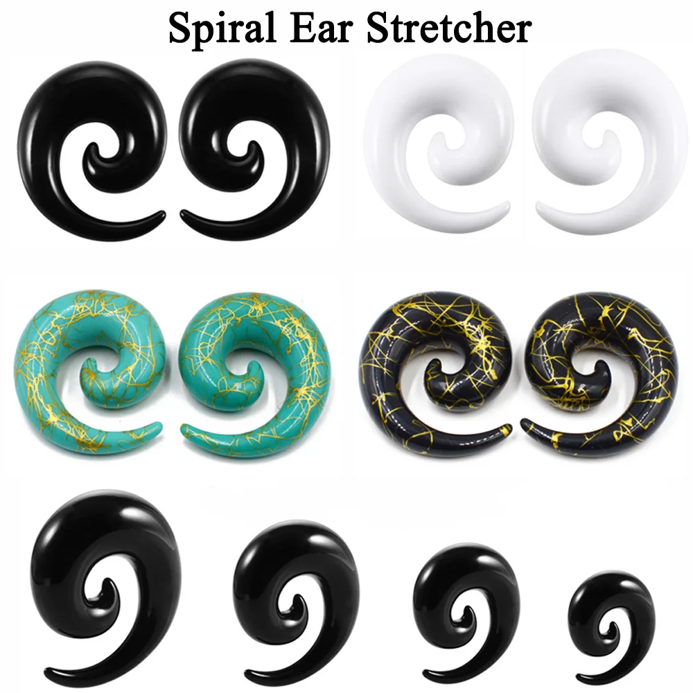 UV Acrylic Ear Taper Expander Stretcher Body Jewellery CHOOSE SINGLE OR PAIR