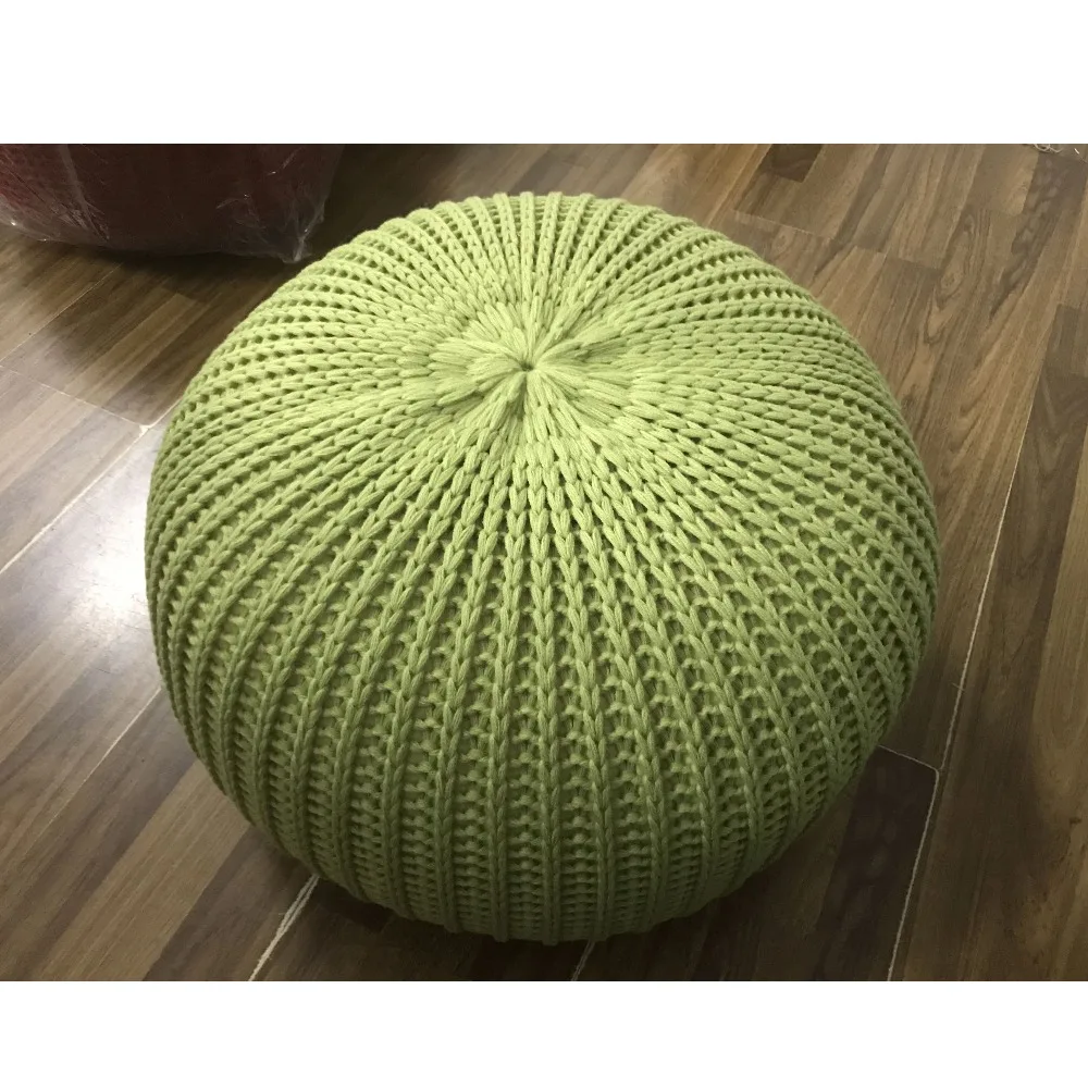Ручная вязка шерстяная круглая подушка пуф напольный оттоманка|round cushion|pouf floorknitted