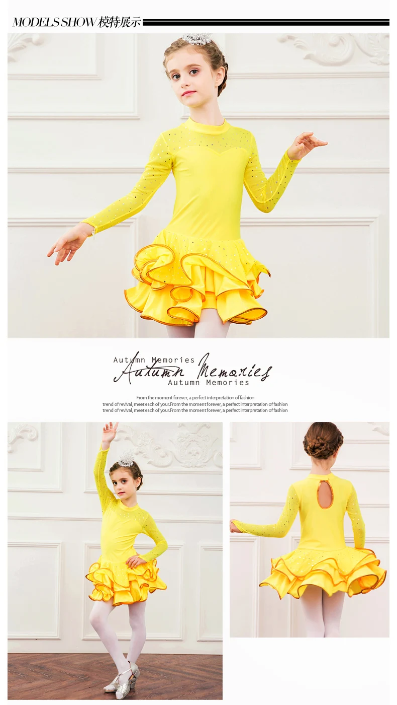 Детское кружевное латинское танцевальное платье для девочек, Кружевной Костюм для латинских танцев, Студенческая одежда для акробатики