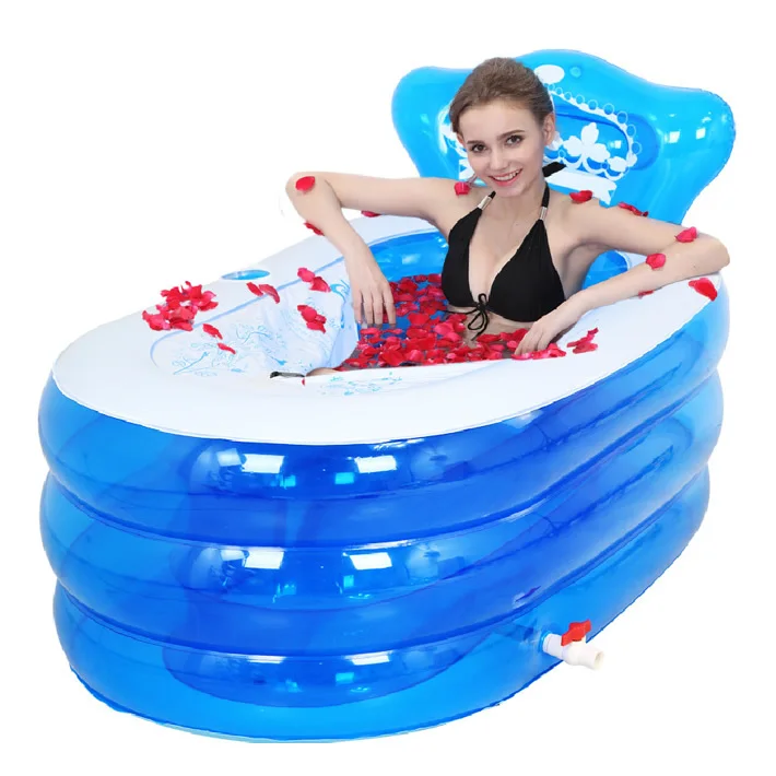 Buy Portable bath adult bathtub plastic inflatable