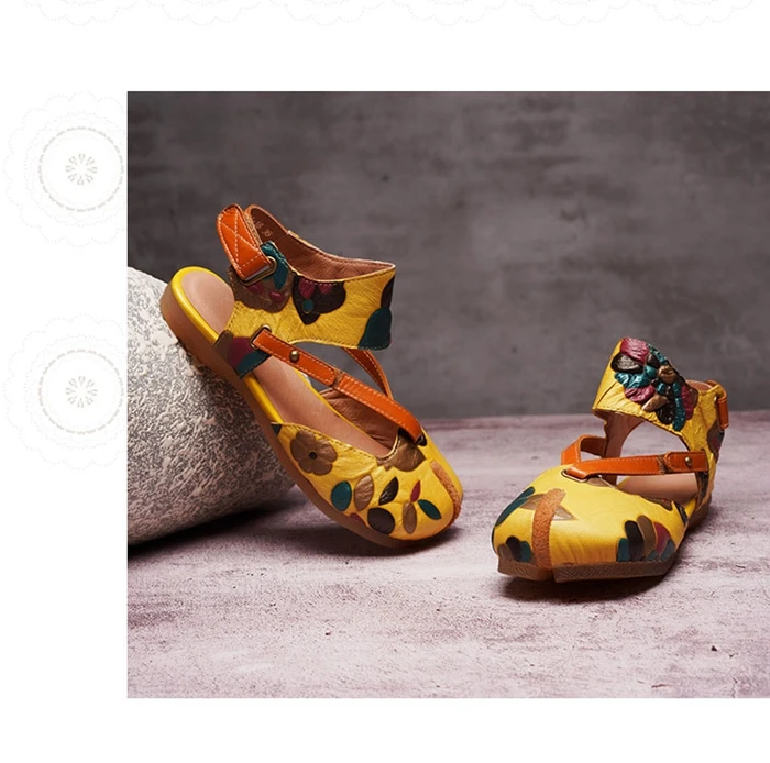 genuine leather flat sandals15