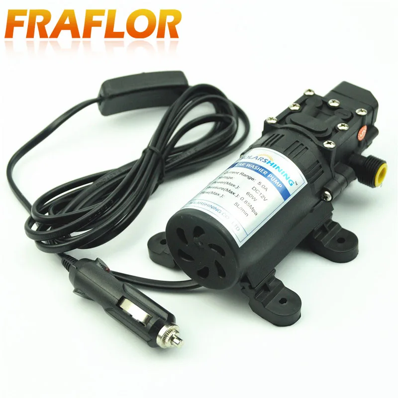 

High Pressure 12V Self-priming Diaphragm Pump Electric Car Washer Water Pump Washing Machine Motor Pump With Cable And Connector