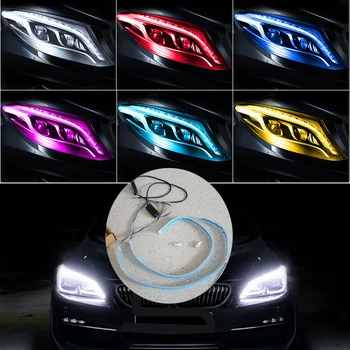 

2pcs Ultra Thin flexible DC12V LED light strip dynamic streamer car lamp for Kia Rio 3 4 K2 K3 K5 K4 Cerato,Soul,Forte,Sportage