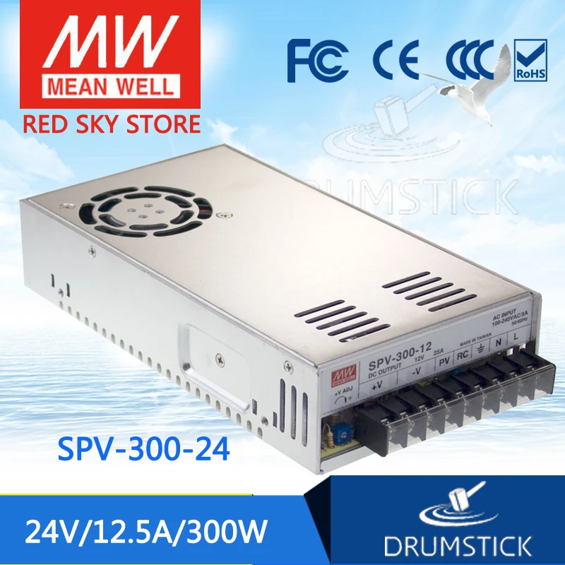 

MEAN WELL SPV-300-24 24V 12.5A meanwell SPV-300 24V 300W Single Output with PFC Function Power Supply