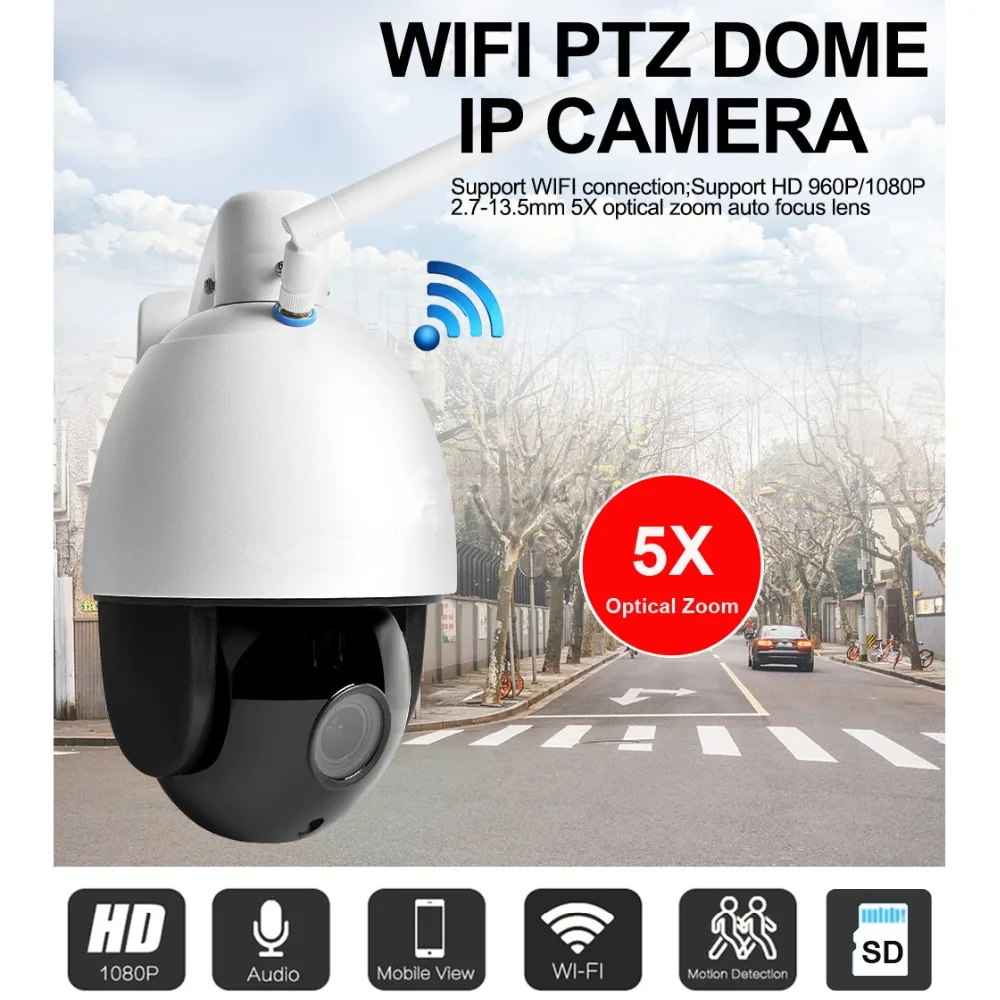 Stardot 1080P IP PTZ скоростная купольная камера Onvif HD 5X Zoom H.264 60m IR ночное видение Мини CCTV