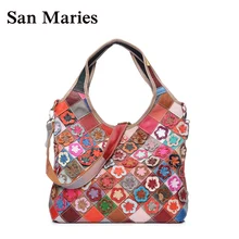 Женские модные роскошные сумки из натуральной яловой кожи, кожаные сумки с украшением в виде цветов, сумка-тоут, Bolsa Couro Bolso Femininos