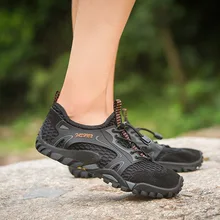 Мужская дышащая сетчатая водонепроницаемая обувь для альпинизма, пешего туризма, Нескользящие кроссовки WHShopping
