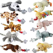 2018 hot Bebê Chupeta Clipes Cadeia Animal de Pelúcia Brinquedos Titular Chupeta Mamilos para recém-nascidos (para não incluir a Chupeta)