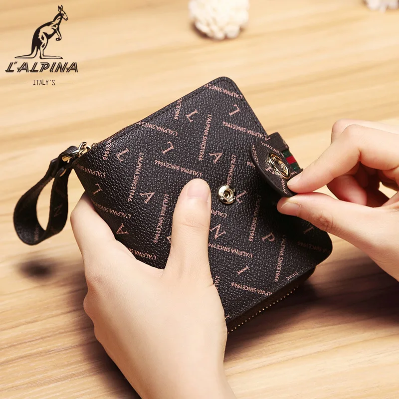 New wallet ladies short zipper fashion personality coin purse card package