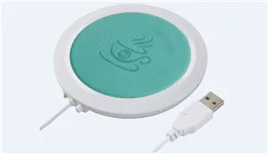 USB силиконовый подогреватель тепла электрическая изоляция подстаканник чашка теплый нагреватель коврик для кружки детское молоко грелка - Цвет: Синий
