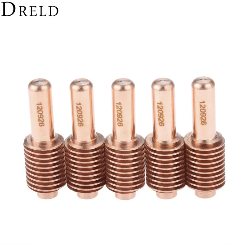 DRELD 5pcs 40A-80A Electrode 120926 All Processes for Plasma Cutting Torch Consumables Replacement Welding & Soldering Supplies