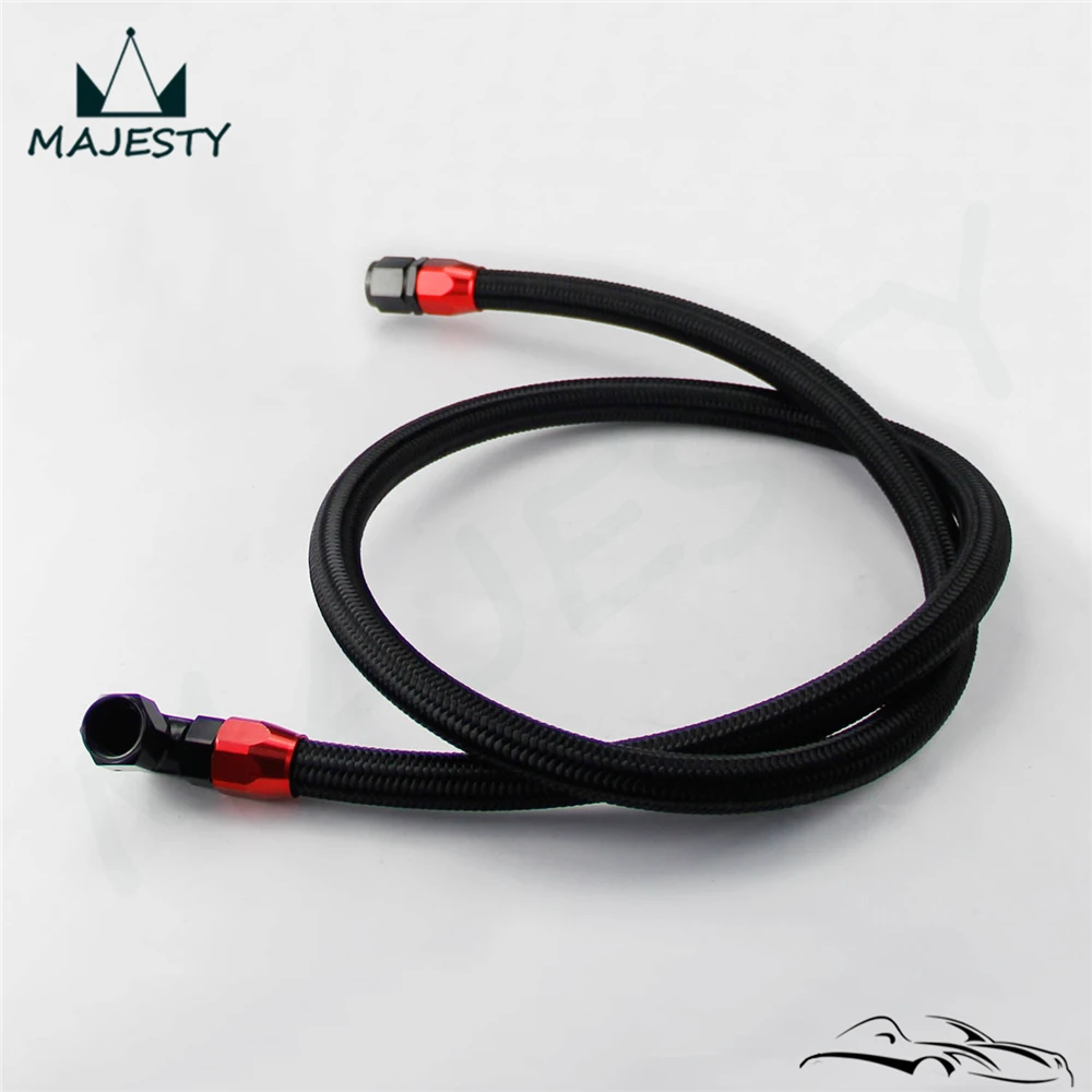 55" Nylon Steel 10An Oil Cooler Braided Oil Fuel Gas Line Hose Kit w/ Adapter 55" Nylon Steel 10An Oil Cooler Braided Oil Fuel Gas Line Hose Kit w/ Adapter