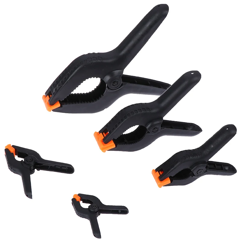 1PCS 2/3/4/6/9inch Spring Clamps DIY Woodworking Tools Plastic Nylon Clamps For Woodworking Spring Clip Photo Studio Background