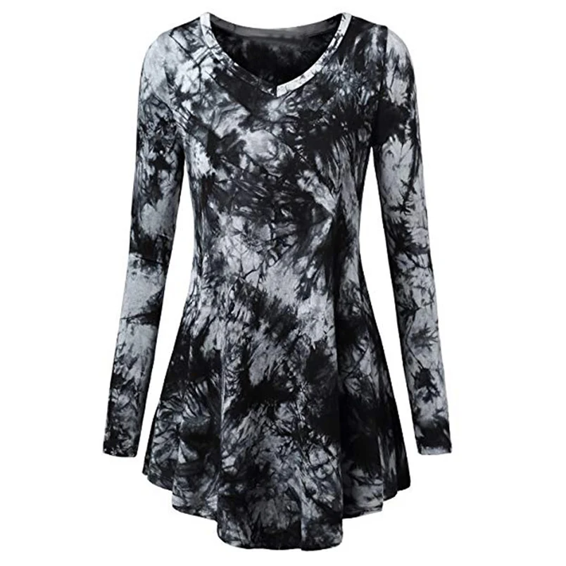 Fashion Women Fall New Scoop Neck Pleated  Long Sleeves Plus Size Blouse Top Tunic Casual Shirt Wholesale And Freeship #L17 (9)
