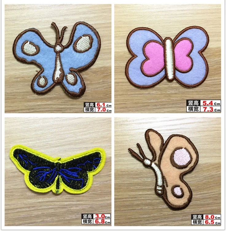 1 Pcs Handmade Mini embroidered Patch Butterfly Animal Sew Stick On Badges Garment Sweater Shoes Bag Hat Socks Accessory | Дом и сад