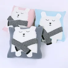 Baby Pillow Knit Cushion 3D Bear Cute Newborn Sleep Appease Toys Knitted Car Sofa Decorative Cushions Children Decoration Room knitted cushions