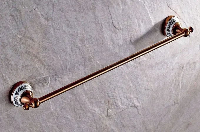 Rose Gold Brass Towel Bars Golden Brass Towel Rail Single Towel Bar Bathroom Towel Holder Bathroom Accessories zba381