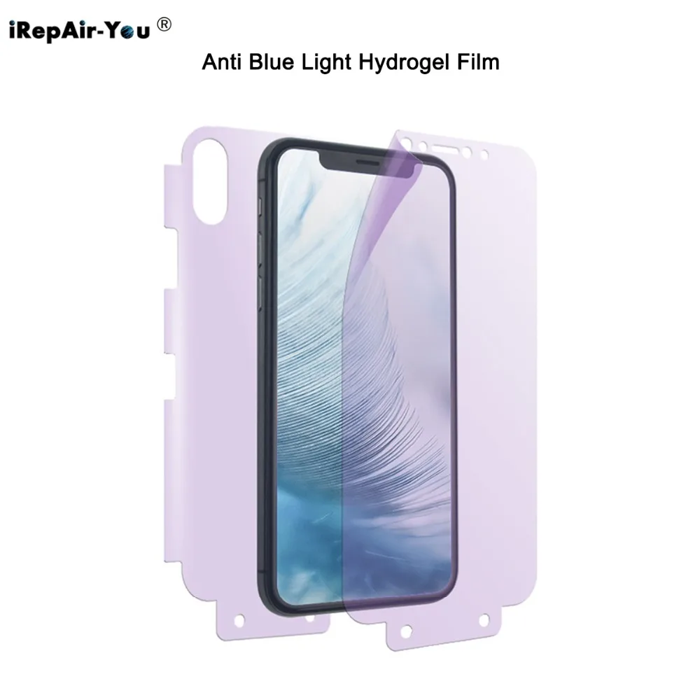 2 шт нано ТПУ анти синий свет всего тела Гидрогелевая пленка для iPhone XS max X XR 8 7 6 6s Plus