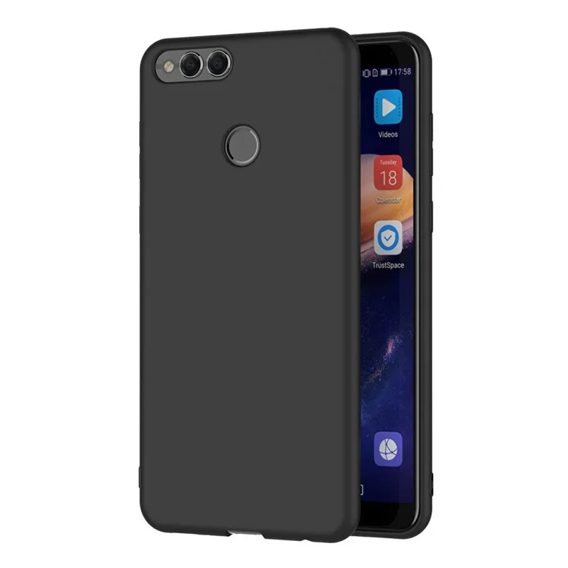 For Huawei Honor 7X Case Huawei Honor 7X Case Soft Silicone Back Cover Phone Case Honor 7 X For Huawei BND-L21 Black (4)
