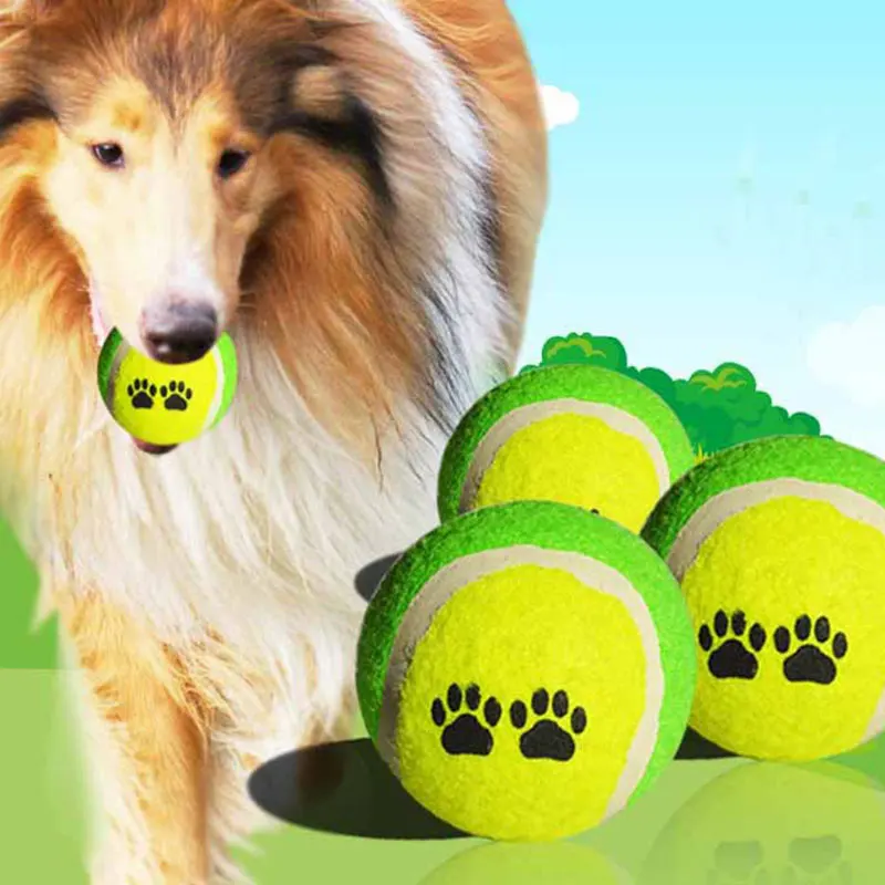 Собака мяч Метатель домашнее животное кошка собака жевательные игрушки для Обучения Теннисные Мячи бегать ловить бросать играть собака игрушка мяч жевательные игрушки играть щенок надувной мяч