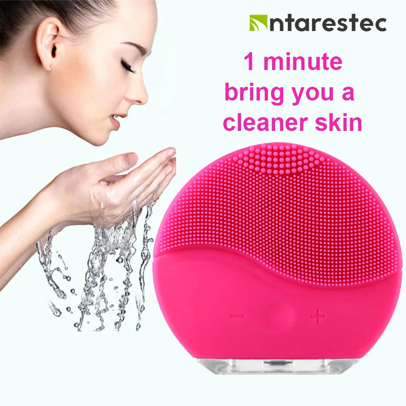 Electric Silicone Face Cleanser Rechargeable Waterproof Facial Makeup Deep Pores Cleansing Brush