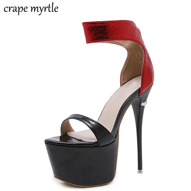 

platform sandals extrem high heels shoes women heels ankle strap heels sandals women wedding shoes office branded sandals YMA376
