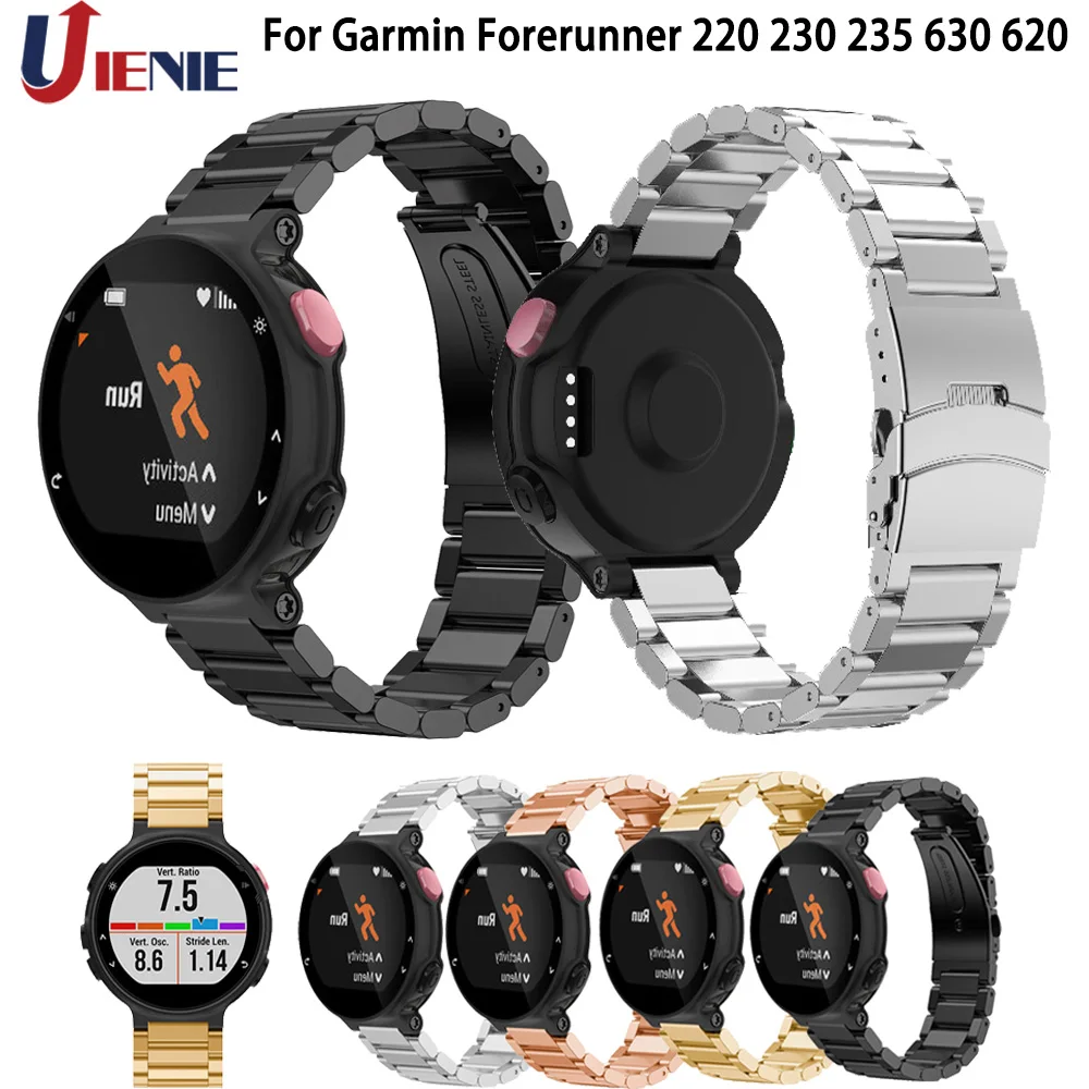 Ремешок для наручных часов из нержавеющей стали Garmin Forerunner 220 230 235 630 620 Смарт часы