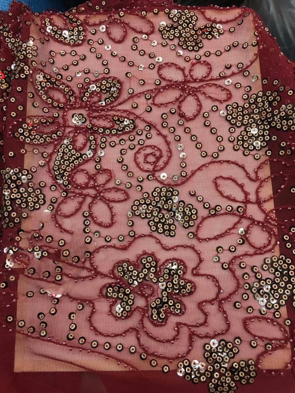 

2018 New Design African Lace Fabrics High Quality with sequins Guipure Lace Fabric For Party Dress Nigerian Lace Fabric