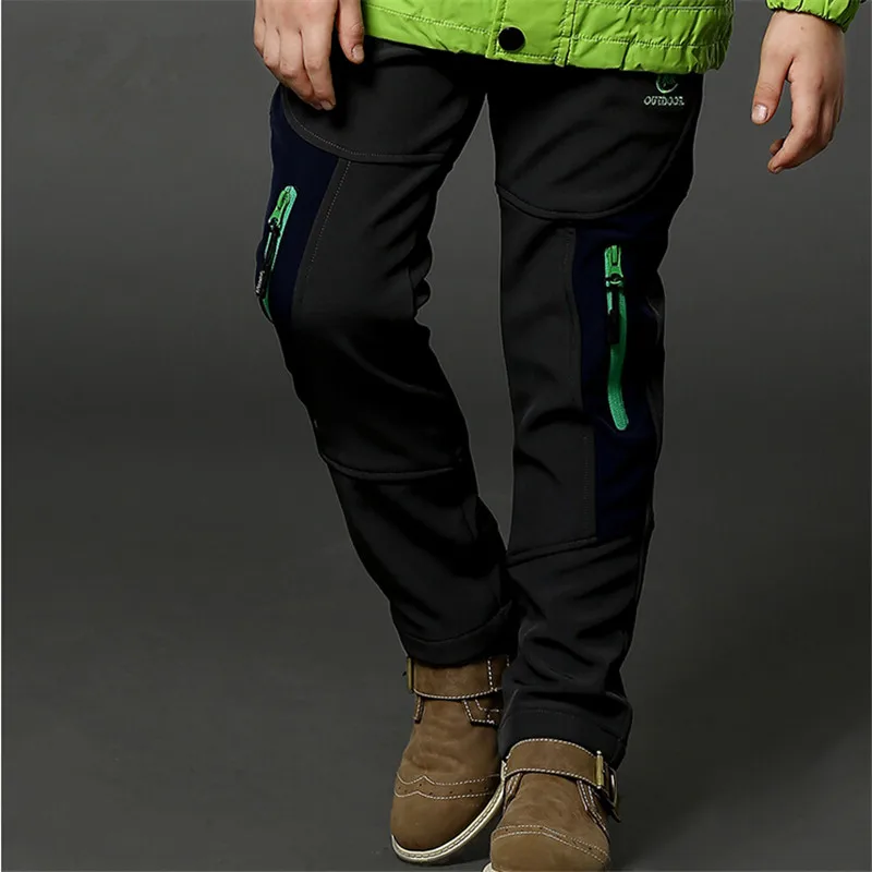 2018boys child plus velvet thickening sports trousers children's clothing teenage autumn and winter outdoor |