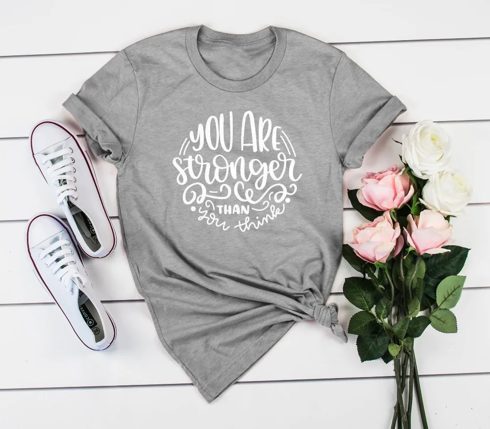 You Are stronger than you think Unisex workout shirt gym motivation t
