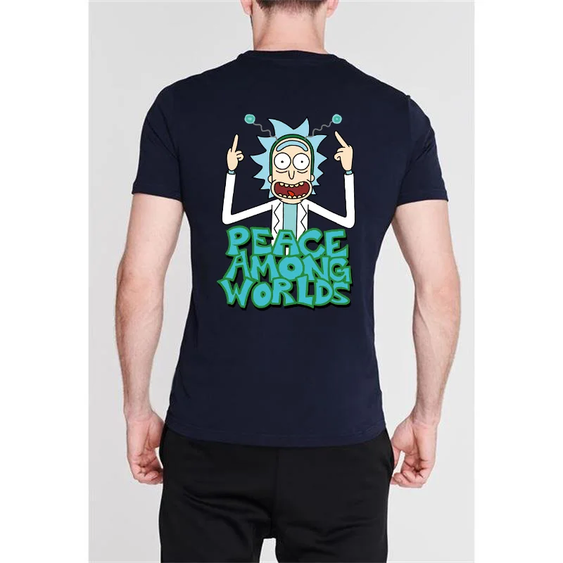 Rick and Morty Мужская футболка повседневные футболки Мужская Уличная Harajuku хлопковая Футболка 2019 Летняя мода Новые мужские футболки топы