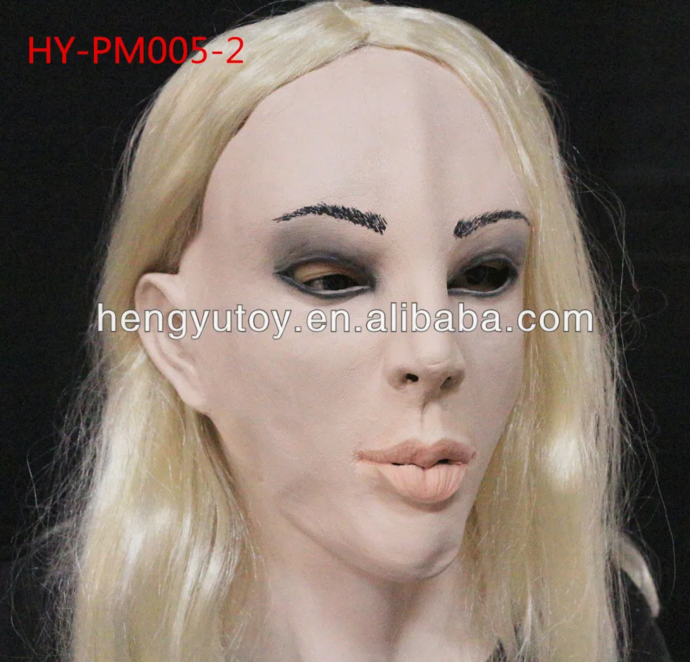 

Free shipping Adult Size Cosplay Transgender Party Fancy Dress Latex Female Mask