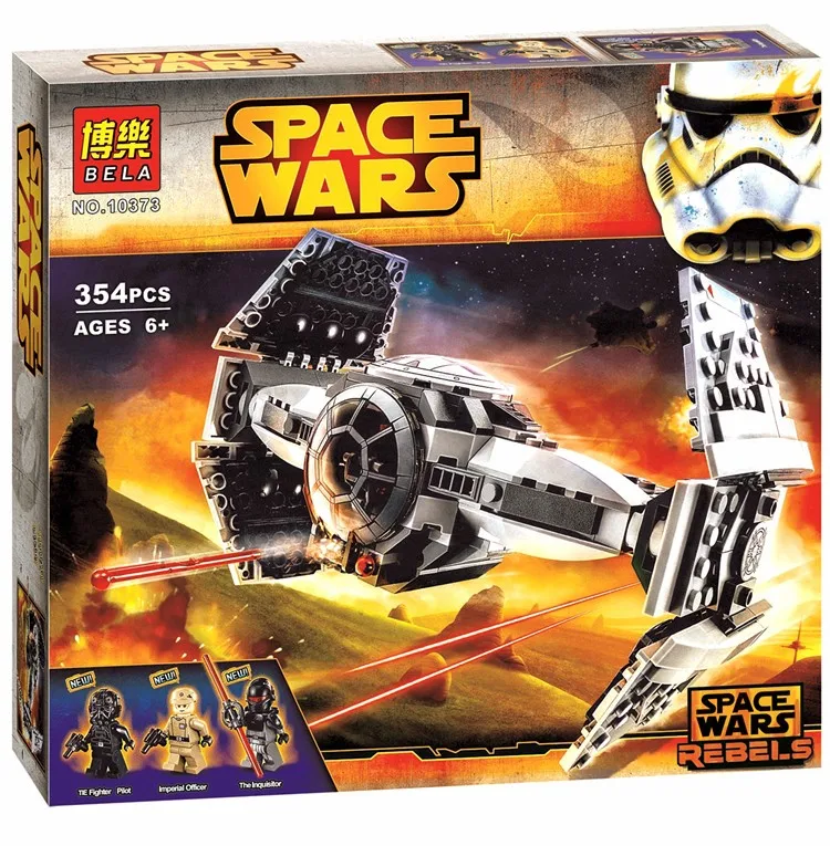 

New Bela 10373 Star Wars The Force Awakens TIE Advanced Prototype Building Blocks Toys Gifts Compatible With legoe 75082