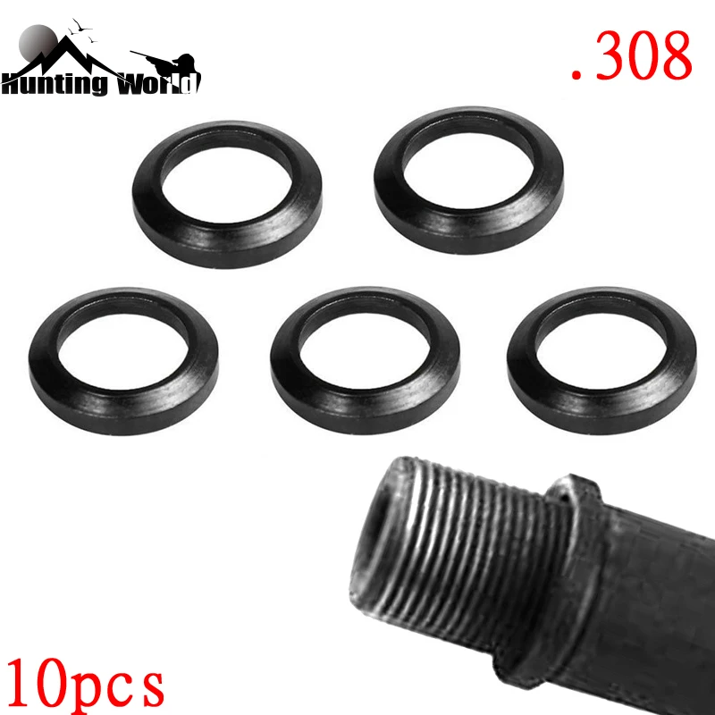 

Tactical 10pcs AR Type Steel Crush Washer Thread Protector For Model .308 5/8x24 Muzzle Brake Hunting Caza
