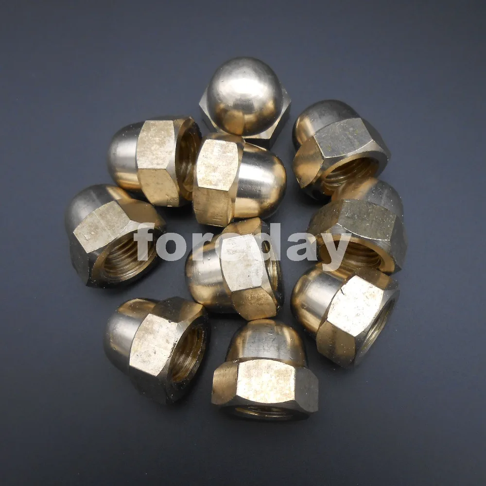 10PCS X NEW HQ M20 Brass Copper Hex Domed Nut Acorn Nuts Cap Nuts M20