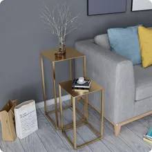 Nordic style small coffee table simple mini modern living room sofa corner creative American metal side table