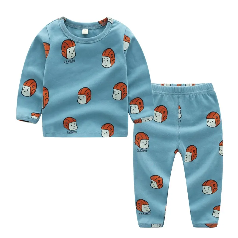 COOTELILI Kids Thermal Underwear Cartoon Cotton Thick Boys Pyjamas Girls Sets For Winter Children Long Johns Warm Suits 90-130cm (3)