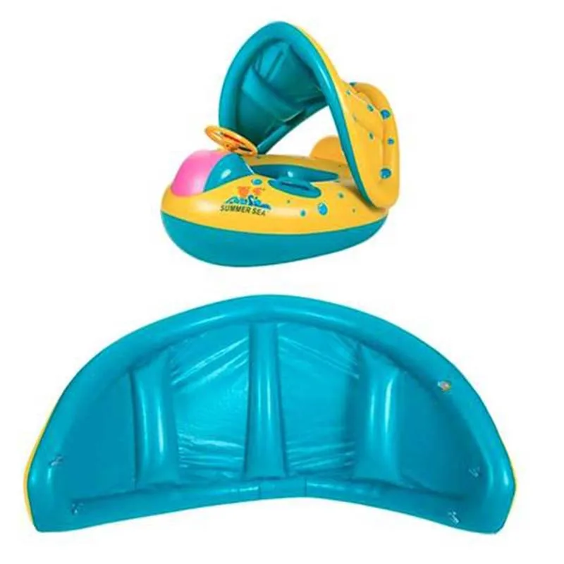 Kids Swimming Ring Inflatable With Sunshade Infant Pool Accessories Beach supply Floating Row Baby Inflatable Float Seat Boat Kids Swimming Ring Inflatable With Sunshade Infant Pool Accessories Beach supply Floating Row Baby Inflatable Float Seat Boat
