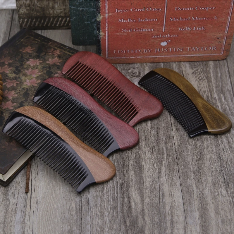 

1 Pc Natural Handmade Purple Heart Wood Comb Handcrafted Fine Tooth Wooden Beard Comb Beauty Design
