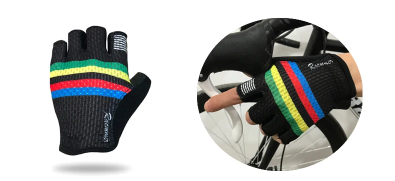 Racmmer перчатки для велосипедистов Guantes Ciclismo Нескользящие дышащие мужские и женские летние спортивные велосипедные перчатки для велоспорта на полпальца# CG-08