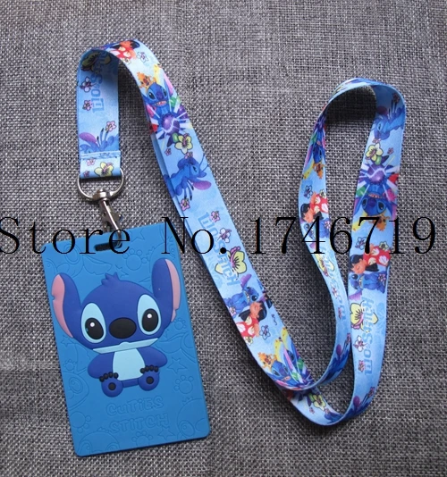 New 1 pcs cartoon stitich Named Card Holder Identity Badge